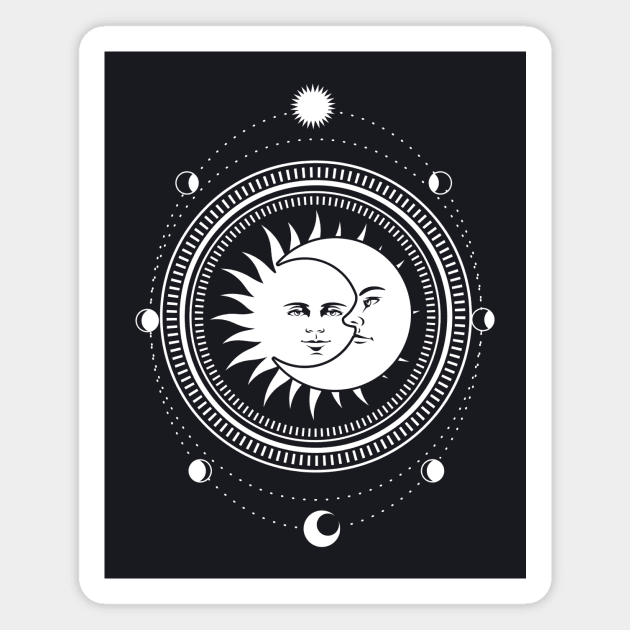 Sun and Moon Magnet by Stick em Up